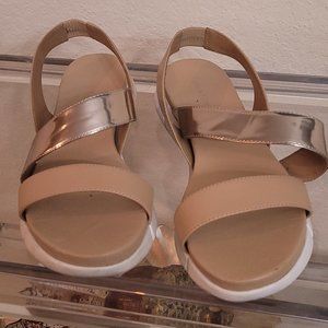Comfortable Calvin Klein leather strappy sandals